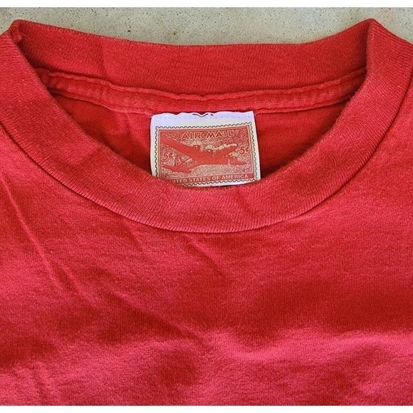 Vintage 90s US Mail Wild Bill Air Mail T-Shirt Size L USPS Shirt Made In USA VTG - Picture 3 of 12